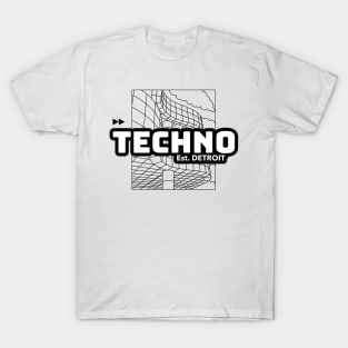 TECHNO  - Est. Detroit (black) T-Shirt